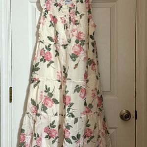 Old‎ Navy Flutter Sleeve Floral Smocked Midi Swing Dress Size M